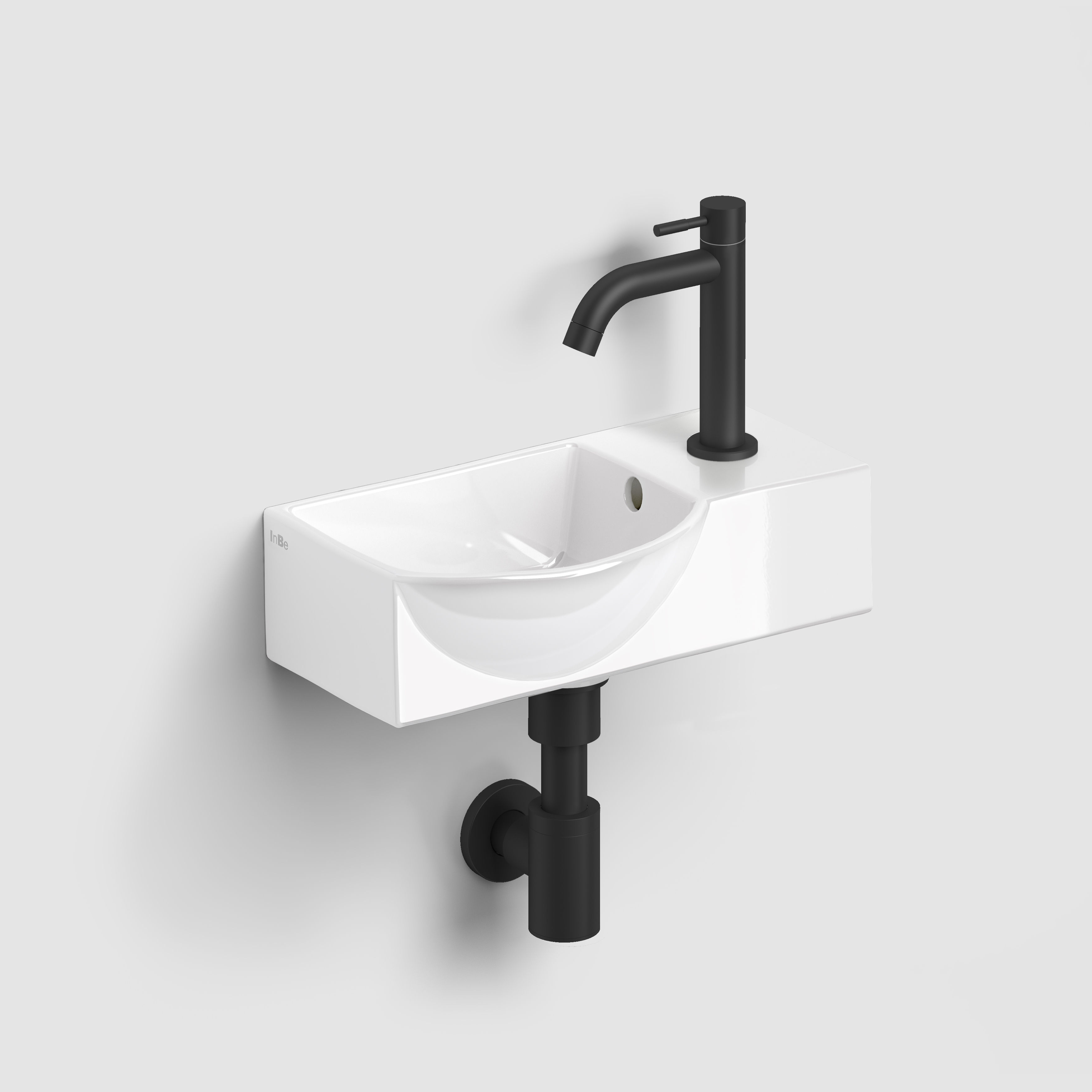 Clou InBe fontein set 8 wit keramiek en mat zwart IB/03.03093.21